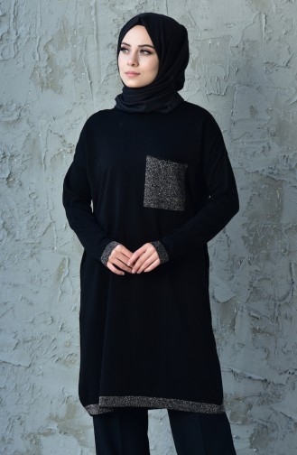 Triko Cepli Kazak 14127-03 Siyah