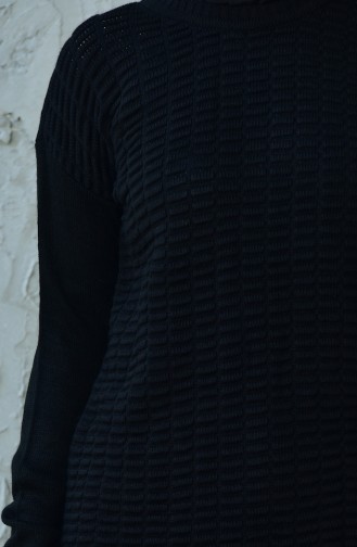Patterned Tricot Tunic 7657-07 Black 7657-07