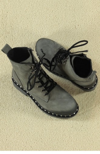 Marjin Apati Flat Boots Gray Nubuck 18K0020TP07413_812