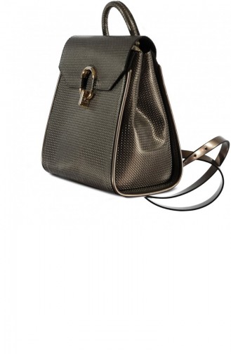 Margin Orgu   Backpack Bag Platinum Patent Leather 18Y4600DS4600_PR