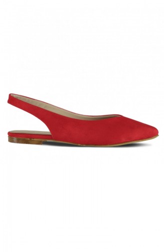 مارجين أفنتو حذاء مُسطح بتصميم شامواه لون احمر 18Y00040HM000_020