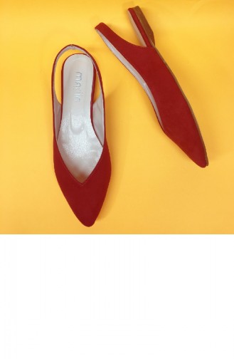 مارجين أفنتو حذاء مُسطح بتصميم شامواه لون احمر 18Y00040HM000_020