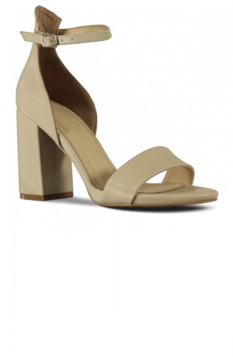 Beige Stöckelschuhe 18Y1601LM126_009