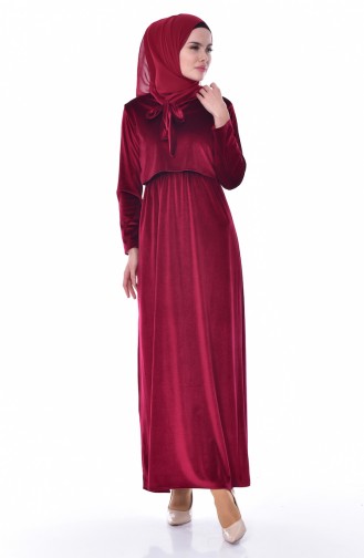 Velvet Dress 0287-02 Bordeaux 0287-02