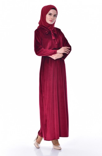 Velvet Dress 0287-02 Bordeaux 0287-02