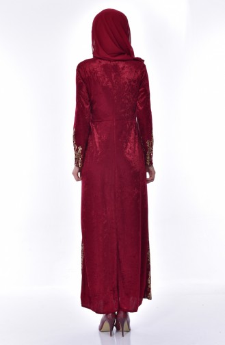 Robe Hijab Bordeaux 3568-03