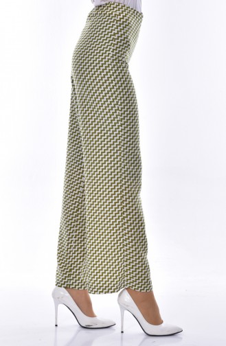 Spanish Wide leg Trousers 1676A-01 Khaki 1676A-01