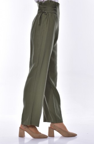 Elastic Wide leg Pants  1706-03 Khaki 1706-03