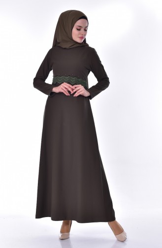 Lace Dress 1501-01 Khaki 1501-01