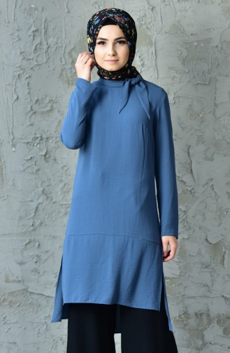 Asymmetric Tunic 3961-03 İndigo 3961-03