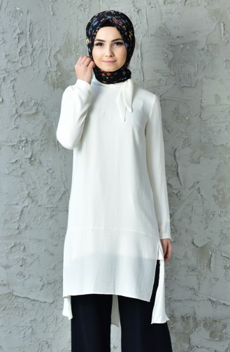 Asimetrik Tunik 3961-01 Krem 3961-01