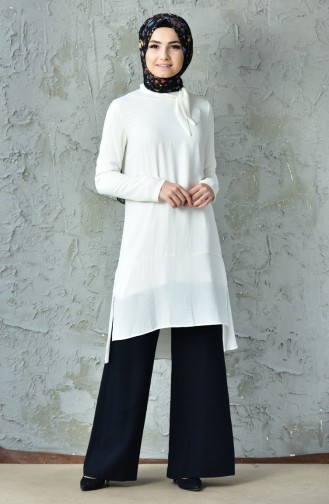 Asymmetric Tunic 3961-01 Cream 3961-01