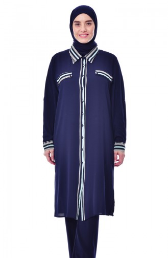 Navy Blue Tuniek 7360-02