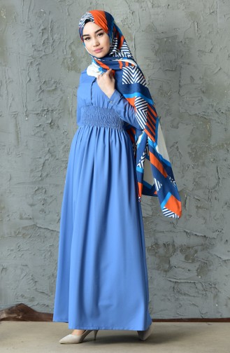 Blue Hijab Dress 5133-02