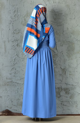 Blue Hijab Dress 5133-02