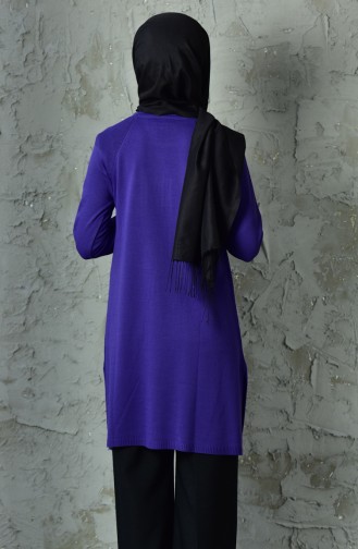 Knitwear Stone Printed Sweater 14161-04 Purple 14161-04