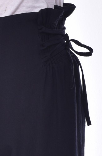 Elastic Wide leg Pants 1706-04 Black 1706-04