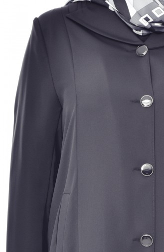 Large Size Pocketed Overcoat 0133-01 Black 0133-01