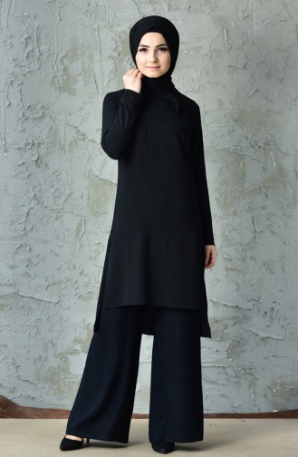 Asymmetric Tunic 3961-02 Black 3961-02