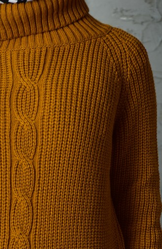 Pull Tricot Col Roulé 3872 -17 Tabac 3872  -17