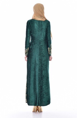 Green Hijab Dress 3568-02