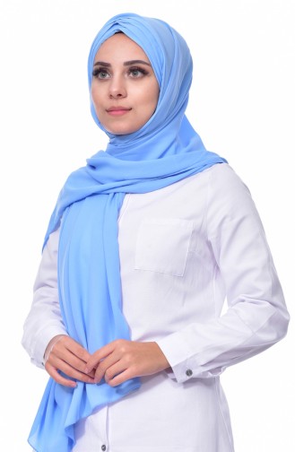 4 Draped Crepe Shawl 0024-17 Baby Blue 0024-17