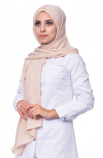 4 Draped Crepe Shawl 0024-15 Beige 0024-15