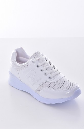 White Sport Shoes 0777-01