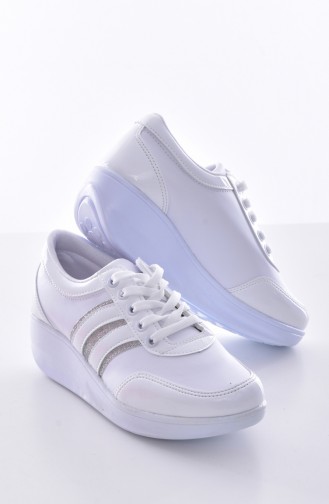 ALLFORCE Women´s Sports Shoes 0116-09 White Patent Leather 0116-09