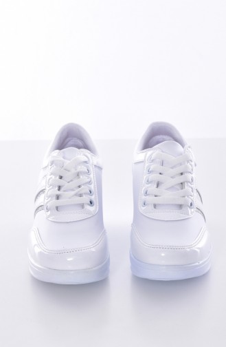 White Sport Shoes 0116-09