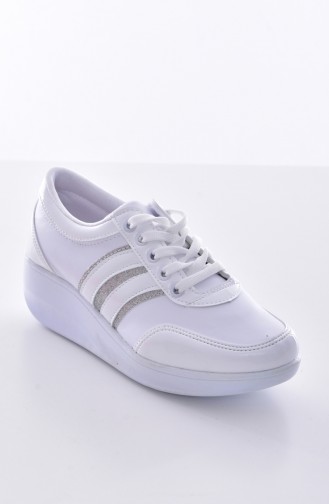 White Sport Shoes 0116-09