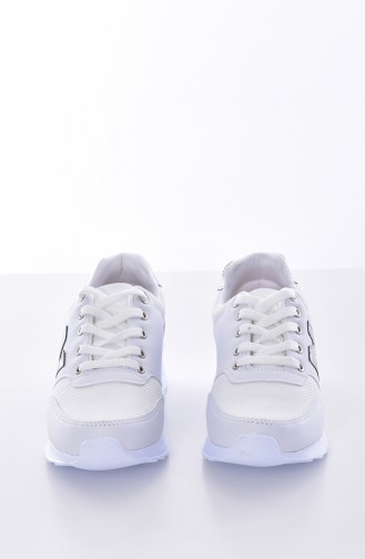 White Sport Shoes 0777-03