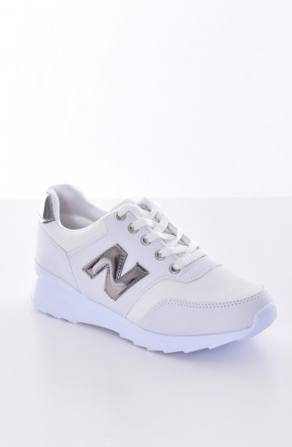 White Sport Shoes 0777-03