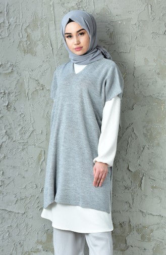 Thin Knitwear Blouse 3200-06 Gray 3200-06