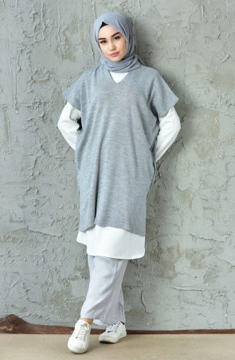 Thin Knitwear Blouse 3200-06 Gray 3200-06