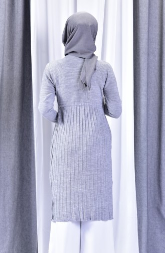 Knitwear Pleated Tunic 31601-08 Gray 31601-08