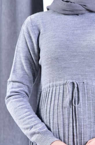 Knitwear Pleated Tunic 31601-08 Gray 31601-08