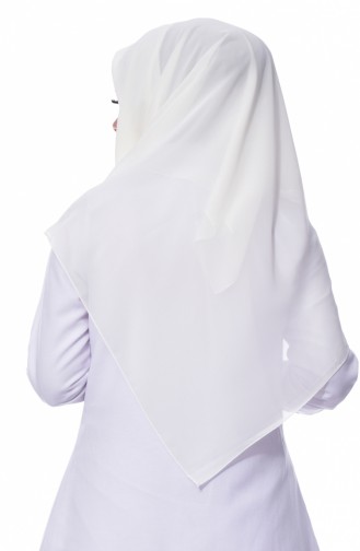 Echarpe Crêpe Grande Taille 50024-11 Blanc Cassé 11