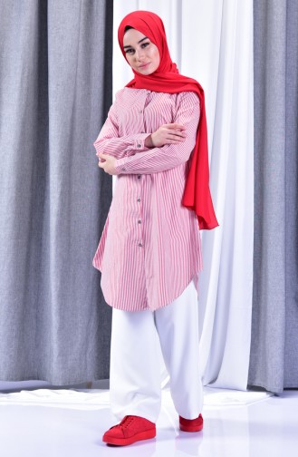 Striped Tunic 6330-02 Red 6330-02