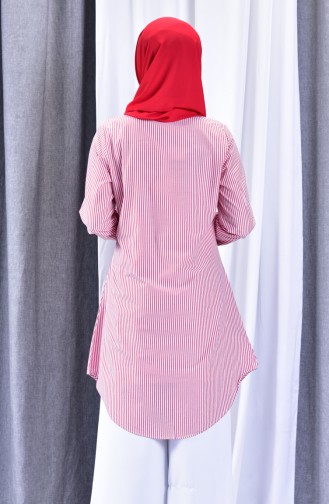 Striped Tunic 6330-02 Red 6330-02