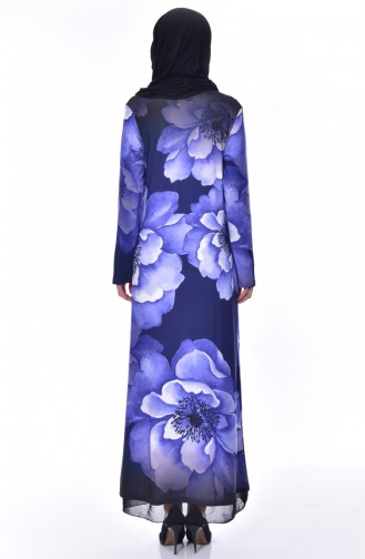 Stone Printed Dress 99163-03 Blue 99163-03