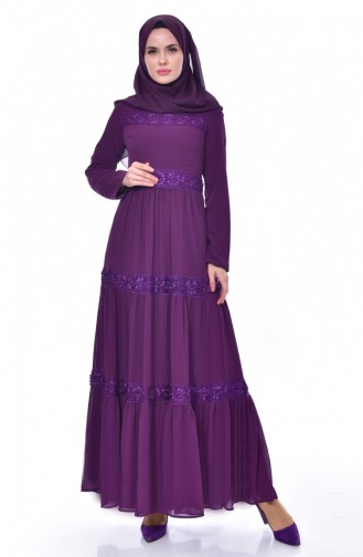 Lila Hijab Kleider 3852-05