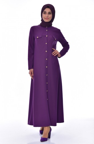 BENGISU Pocket Detailed Dress 2127-08 Purple 2127-08