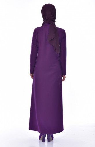 BENGISU Pocket Detailed Dress 2127-08 Purple 2127-08