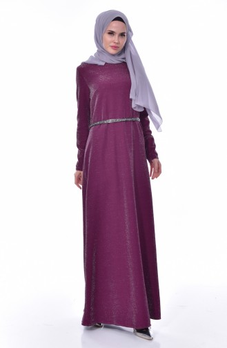 Robe a Ceinture 3566-02 Plum 3566-02