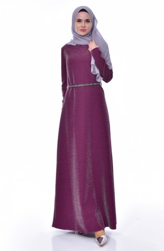 Belt Dress 3566-02 Plum 3566-02