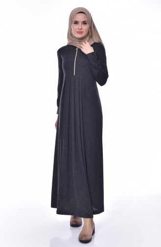 Black Hijab Dress 7064-03