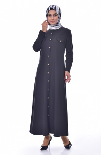 بينجيسو فستان بتفاصيل جيوب 2127-01 لون أسود 2127-01
