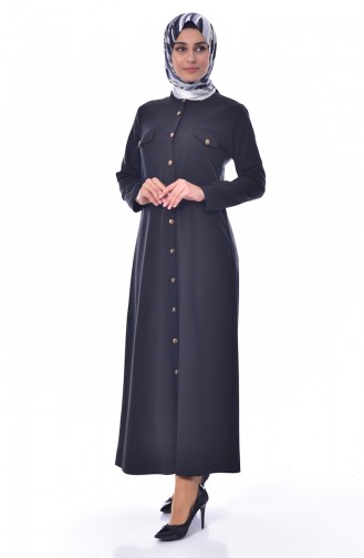 BENGISU Pocket Detailed Dress 2127-01 Black 2127-01