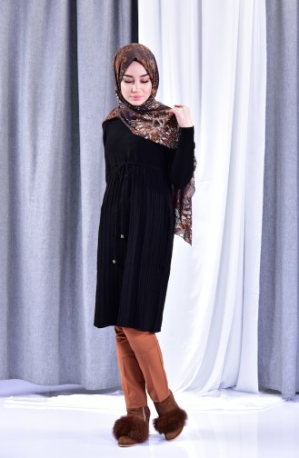 Knitwear Pleated Tunic 31601-01 Black 31601-01